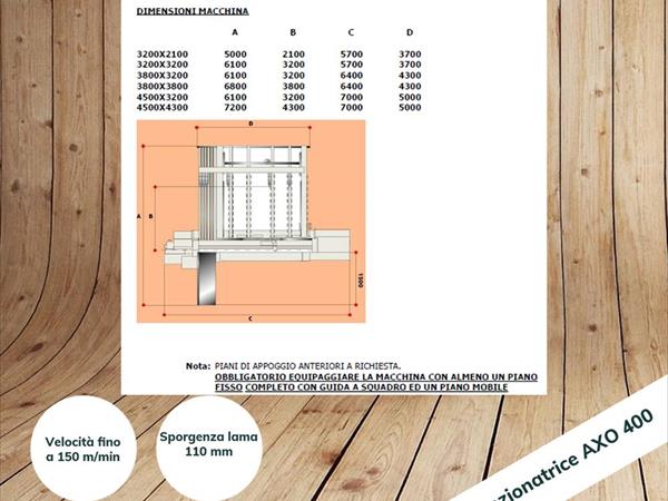 Sezionatrice professionale per falegnameria Casadei AXO 400  - Foto 2
