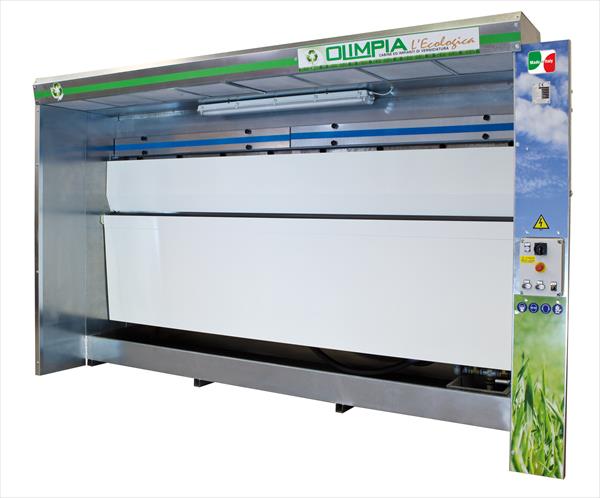 Cabina di verniciatura a velo acqua con triplo filtro 