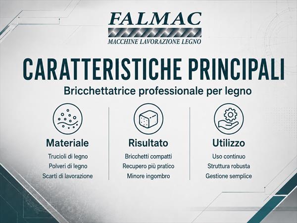 Bricchettatrice professionale per legno E60 - Foto 2