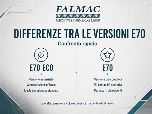 Bricchettatrice professionale per falegnameria E70