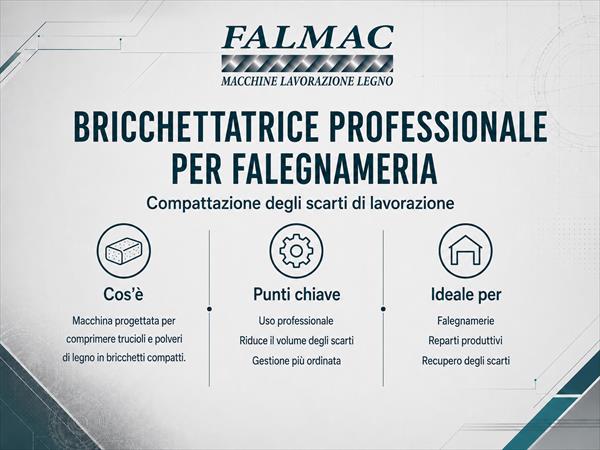 Bricchettatrice professionale per falegnameria E70 - Foto 2