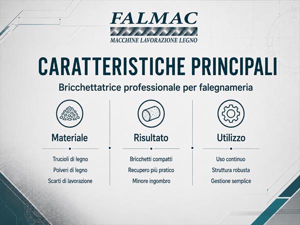 Bricchettatrice professionale per falegnameria E70 - Foto 2