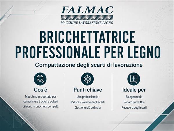 Bricchettatrice professionale per legno E80 - Foto 2