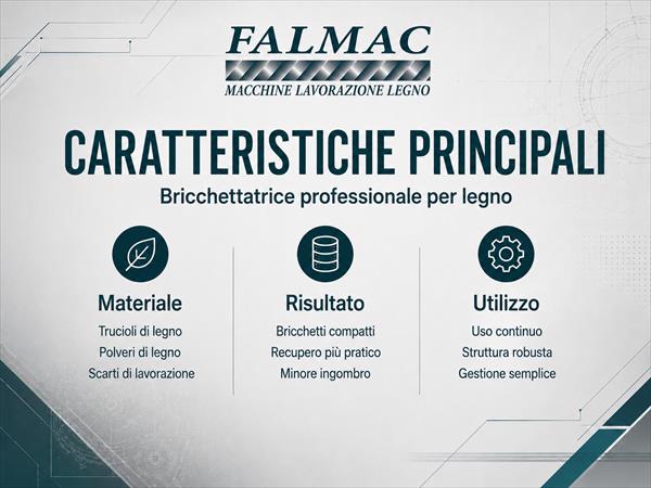 Bricchettatrice professionale per legno E80 - Foto 2