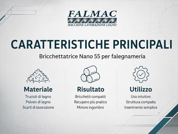 Bricchettatrice NANO 55 per falegnameria - Foto 2