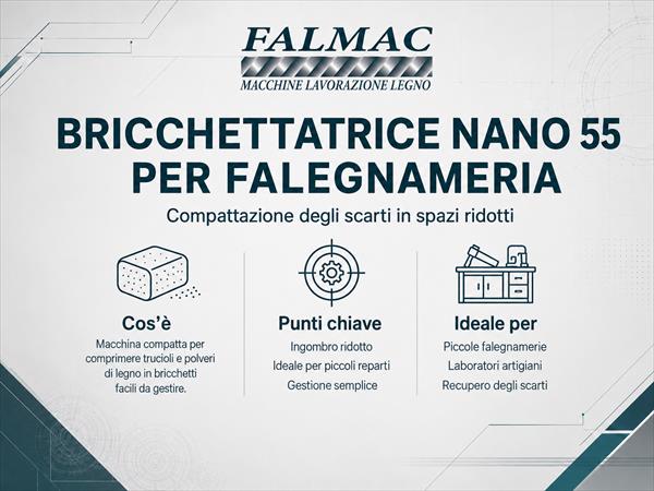 Bricchettatrice NANO 55 per falegnameria
