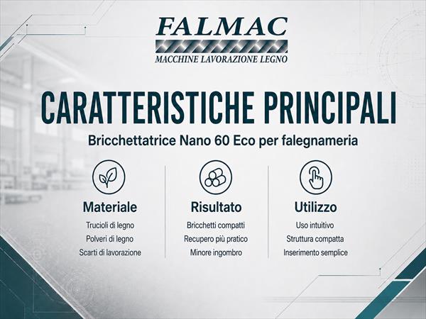 Bricchettatrice NANO 60 ECO per falegnameria - Foto 2