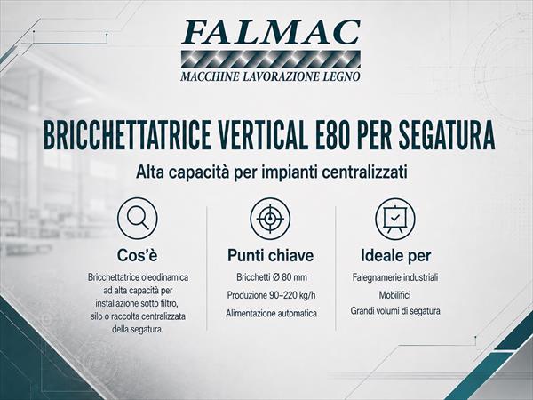 Bricchettatrice verticale per falegnameria E80